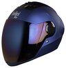 Steelbird Air SBA-2 Matt Full Face Helmet with Iridium Blue Visor (Blue, Large), Expanded Polystyrene and ABS