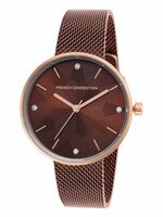 French Connection Women's Bisous Analog Watch Brown Strap-FCN00015D