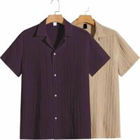  VRLOOKS Men Self Design Casual Maroon, Cream Shirt on Flipkart