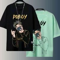 Stylesmyth Printed Men Black, Green T-Shirt on Flipkart