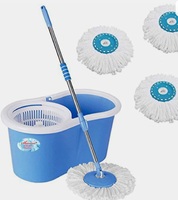 Take a look at this Magic Dry Bucket Mop - 360 Degree Self Spin Wringing With 3 Super Absorbers Mop Set