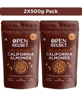 OPEN SECRET Premium California Badam - High Protein Dry Fruit, Special Almonds (2*0.5Kg) at ₹379