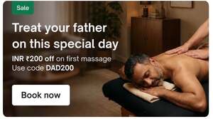 Urbancompany - Father's Day Discount upto 200 on your first massage