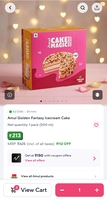 Zepto | Amul Golden Fantasy Icecream Cake - 500 mL