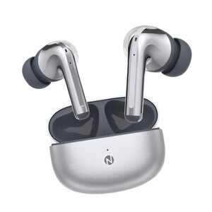 itel T31 Pro ANC TWS Earbuds with 32dB ANC, Quad Mic, 45 Hrs Playtime, (Glossy Silver)
