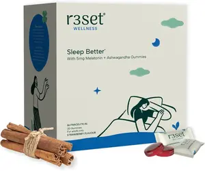 R3SET Melatonin Sleep Gummies | Fall Asleep Faster, – 30 Gummies