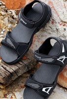 Men Casual Sandal (black, White)