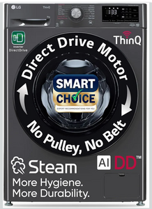 LG Smart Choice, 9 Kg, 5 Star, AI Direct Drive Technology, Steam