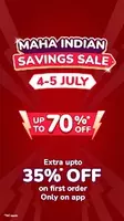 Meesho Maha Indian Savings Sale : Upto 70% Discount (4th - 5th July)