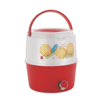 Cello Plastic Kool Star Insulated Water Jug (10L, White and Red)
