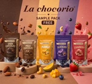 La Chocorio FREE Sample Pack of 5 – 5x25g= 125g @12