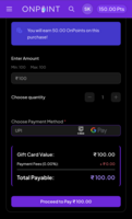 Onpoints - earn 50 points back on ₹100 Amazon Shopping Voucher