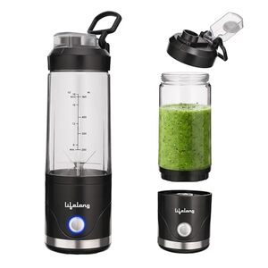 [Apply ₹500 Coupon] Lifelong 650ml Portable Blender | USB Rechargeable | 6-Blade Juicer Mixer | 4000mAh Battery