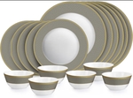 CELLO Moonstone Solitaire Series Opalware Dinner Set of 18 Pieces For Family of 6 | Bone-Ash Free & Leadfree Opal Glass Microwave & Dishwasher Safe, Crockery Plates & Bowls Set For Daily Use & Gifting
