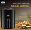 Kent Ultra Air Fryer 4L 1300W | Fry, Bake, Grill & Roast | Up to 80% Less Oil Usage | Rapid Heat Circulation | Adjustable Temperature Control Knob 80 to 200 | Auto Cut-Off Air Fryer (4 L)