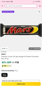Mars Premium, Fusion Of Light Nougat & Caramel Chocolate Bars