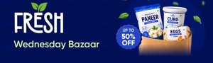 Swiggy Instamart Fresh Wednesday Bazaar upto 50% Off on Dairy Products (22nd July) 