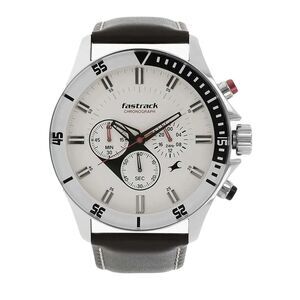 Fastrack Big Time Analog White Dial Men's Watch NL3072SL01/NN3072SL01