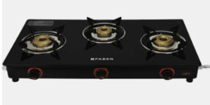 FAber  JADE 3BC BK Manual Ignition, Black, Cast Iron Burners Glass Manual Gas Stove (3 Burners)