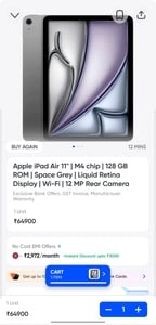 Ipad air 11" M4 128gb Wifi