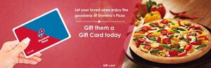 dominos pizza gift card at 45% cashback 