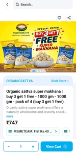 1 KG MAKHANA @ 672.Rs. 