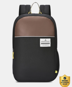 ARISTOCRAT Medium 25 L Laptop Backpack 17 Inch Compatible Laptop Backpack | 2 Compartments with Side Bottle Pocket (Black)
