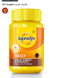 Supradyn Daily 90 tablets India's No.1 Multivitamin Tablets for Women | With Vitamin A, B Complex, C, D, E, Zinc and Magnesium for Energy, Immunity and Overall Health | 