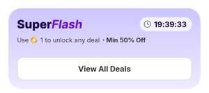 (upcoming) Flipkart - Superflash - use 1 supercoin to unlock any deal - min 50% off