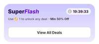 (upcoming) Flipkart - Superflash - use 1 supercoin to unlock any deal - min 50% off