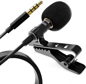 JBL Clip-On Lavalier Microphone (3.5mm) for Smartphones, PC & Laptop