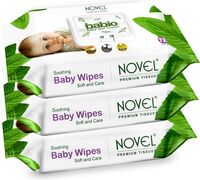 NOVEL Baby wipes with Lid (pack of 3) (92 +20 supercoin)