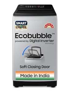 Samsung Smart Choice 8 kg, 5 star, Eco Bubble Tech, Digital Inverter Motor, Soft Closing Door, Fully-Automatic Top Load Washing Machine