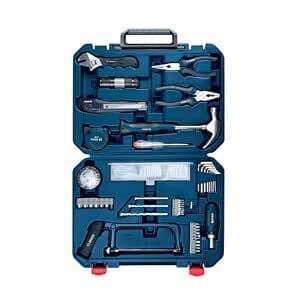 BOSCH ‎ All-in-One Hand Tool Kit, 108 Pieces, Rachet Screwdriver & Allen Key, Multiple Drill Bits, Additional Performance Tool, Blue, Hard Case