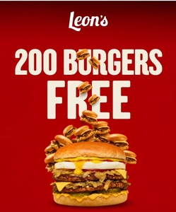 200 FREE Smash Burgers at Leon’s! | 12 August | Bangalore, Hyderabad and Chennai
