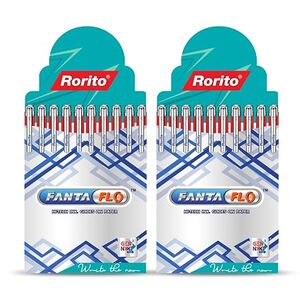 Rorito Fantaflo Ball Pen | Pack of 20 | Revolutionary Glide Ink | Soft Comfort Grip