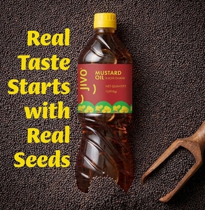 JIVO Cold Pressed Kachi Ghani Chemical Free Mustard Daily Cooking Oil, 1L X 4 = 4Litre (Deal) 

