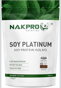 NAKPRO NUTRITION Soy Protein Isolate | 1kg Chocolate | 25.3g Protein | Plant Based Protein Powder | All Essential Amino Acids for Support and Recovery

