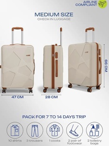 Deal: Safari Pentagon Pro 8 Wheels 66cm Medium Size Trolley Bag, Hard Case Polypropylene, 360º Wheeling Check in Luggage, Suitcase for Travel, Trolley Bags for Travel, Luxury Beige https://amzn.in/d/07wmVDja