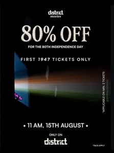 District: Get 80% OFF on movie ticket bookings via the District app
