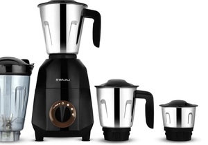 Bajaj Rex Dlx Ninja Series 4 Jar 750W Mixer Grinder | DuraCut Blades | 4 Stainless Steel Mixer Jars | Dry & Wet Grinding | 2 Yrs Warranty Black/Brown