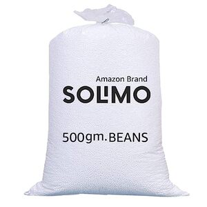 Amazon Solimo Bean Bag Refill Pack 500g | White