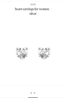 GIVA Silver Heart Earrings @ ₹699 