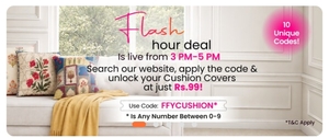 Pepperfry| Flash Sale - Cushion cover for Rs 99 | free shipping 