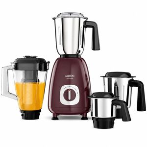 Milton Artis Mixer Grinder, ISI Certified, Grindstone Blade Technology, 3 Jar + 1 Blender Jar, 800 W (21000 RPM), 