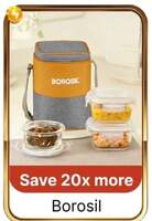 Borosil: Save 20x using supercoin+ 15% extra discount 