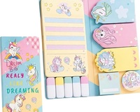 FunBlast Cute Unicorn Sticky Notes - 11 Sheets/440 Sticky Notes, Sticky Pad for Study, Point It Marker Stationery Items, Self-Adhesive Memo Pad, Planners and Memo Sticker (Multicolor)