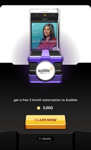 CRED × Audible: Free 3 month subscription 