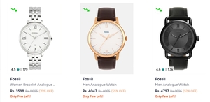 Upto 70% Off On Fossil Watch 