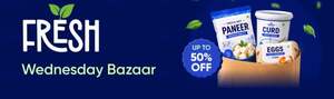 Swiggy Instamart Fresh Wednesday Bazaar upto 50% Off on Dairy Products (9th September)